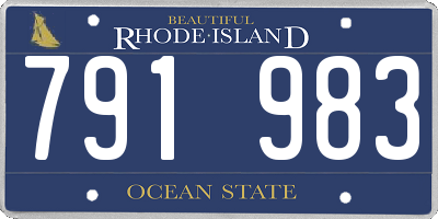 RI license plate 791983