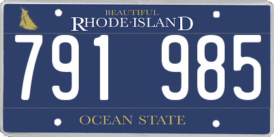 RI license plate 791985