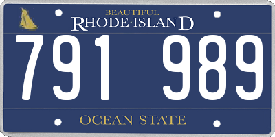 RI license plate 791989