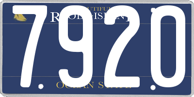 RI license plate 7920