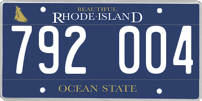 RI license plate 792004
