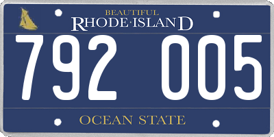 RI license plate 792005