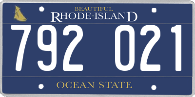 RI license plate 792021