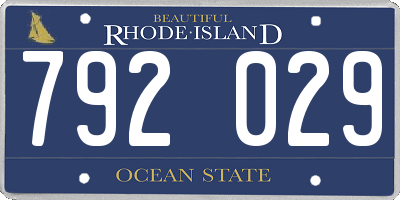 RI license plate 792029