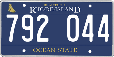 RI license plate 792044