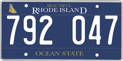 RI license plate 792047