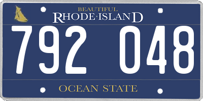 RI license plate 792048