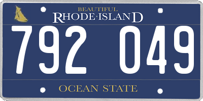 RI license plate 792049