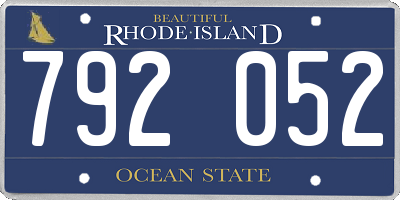 RI license plate 792052