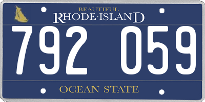 RI license plate 792059