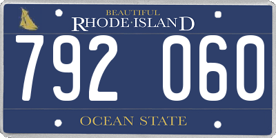 RI license plate 792060