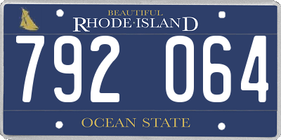 RI license plate 792064