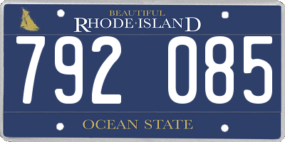 RI license plate 792085