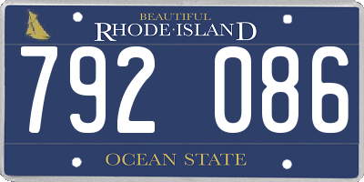 RI license plate 792086
