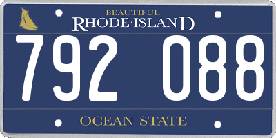 RI license plate 792088