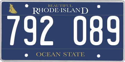 RI license plate 792089