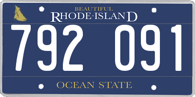 RI license plate 792091