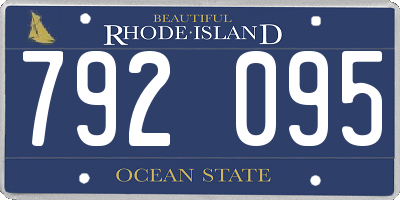 RI license plate 792095