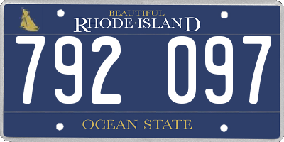 RI license plate 792097