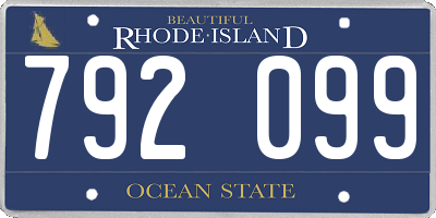 RI license plate 792099