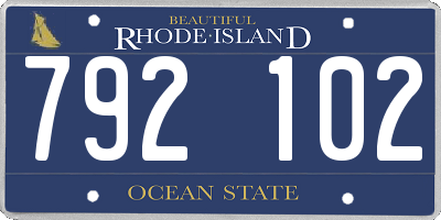 RI license plate 792102