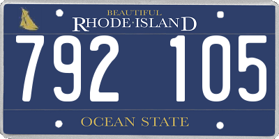 RI license plate 792105
