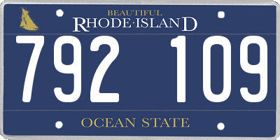 RI license plate 792109