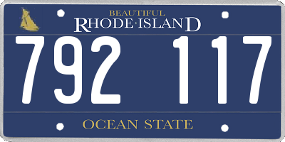RI license plate 792117