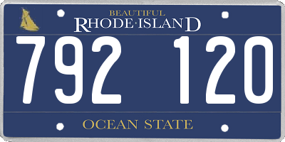 RI license plate 792120