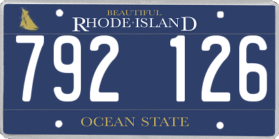RI license plate 792126