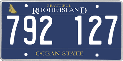 RI license plate 792127