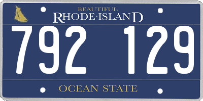 RI license plate 792129