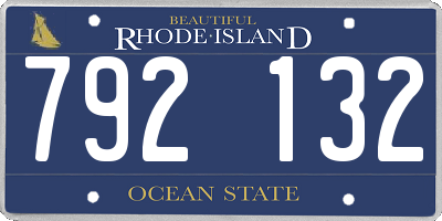 RI license plate 792132