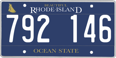 RI license plate 792146