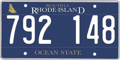 RI license plate 792148