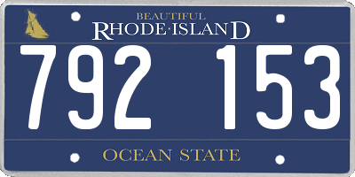 RI license plate 792153