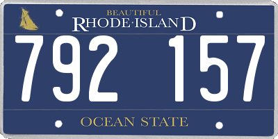 RI license plate 792157
