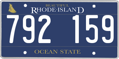 RI license plate 792159