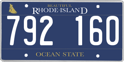 RI license plate 792160