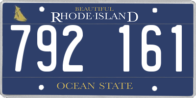RI license plate 792161