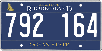 RI license plate 792164