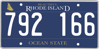 RI license plate 792166