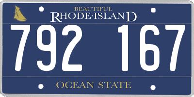 RI license plate 792167