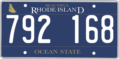 RI license plate 792168
