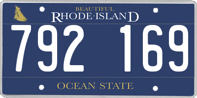 RI license plate 792169