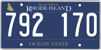 RI license plate 792170