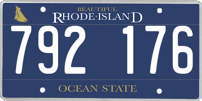 RI license plate 792176