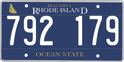 RI license plate 792179