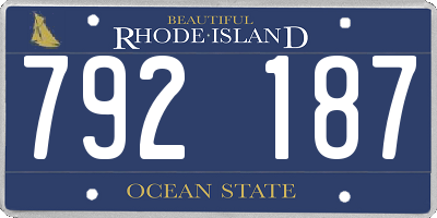 RI license plate 792187