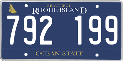 RI license plate 792199